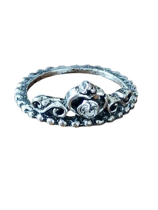 Jewelry - Earrings Silver Tone Filigree Stackable Ring in Silver Fashion Statement Jewelry